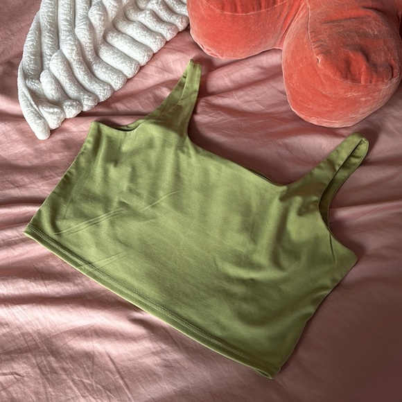 BEJONS Crop Tank Top Ruched Corset Women size XL in Army Green - Picture 5 of 6